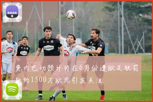 费内巴切预计将在6月份遭欧足联罚款约1500万欧元引发关注